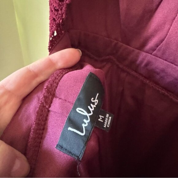 Lulus | Awaken My Love Burgundy Long Sleeve Lace Maxi Dress - Picture 7 of 7